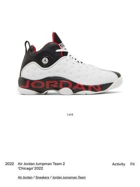 New Men’s Size 10.5 Air Jordan Jumpman Team 2 'Chicago' White/Black/Red Shoes